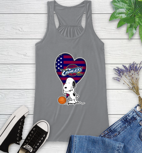 Cleveland Cavaliers NBA Basketball The Peanuts Movie Adorable Snoopy Racerback Tank 5