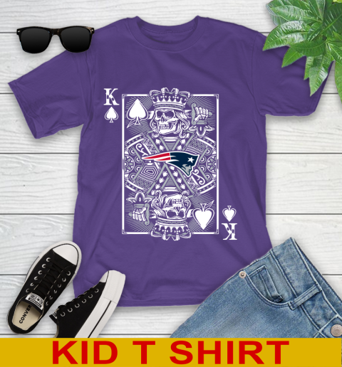 New England Patriots NFL Football The King Of Spades Death Cards Shirt Youth T-Shirt 3