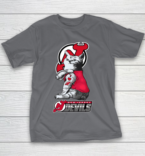 NHL My Cat Loves New Jersey Devils Hockey Youth T-Shirt 5