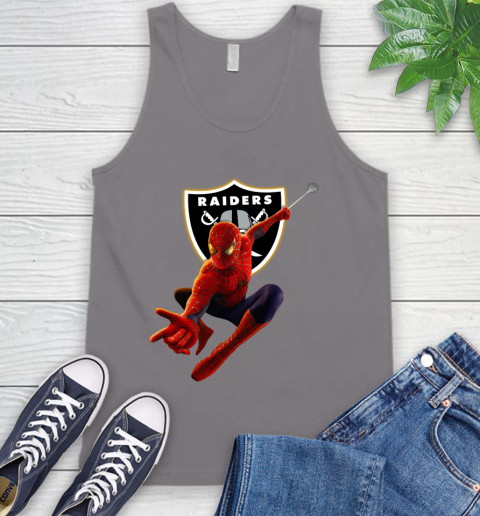 NFL Spider Man Avengers Endgame Football Oakland Raiders Tank Top 7