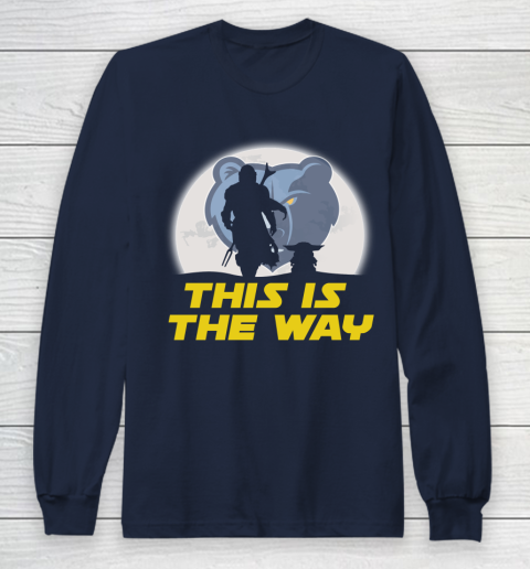 Memphis Grizzlies NBA Basketball Star Wars Yoda And Mandalorian This Is The Way Long Sleeve T-Shirt 2