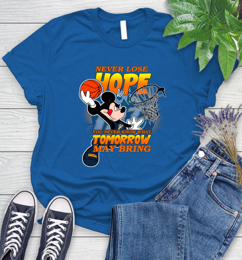 Utah Jazz NBA Basketball Mickey Disney Never Lose Hope Women's T-Shirt 12