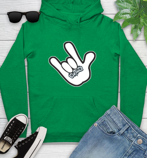 San Antonio Spurs NBA Basketball Mickey Rock Hand Disney Youth Hoodie 7