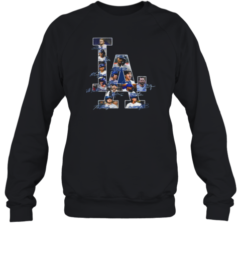 Los Angeles Dodgers name and signature LA Logo Sweatshirt