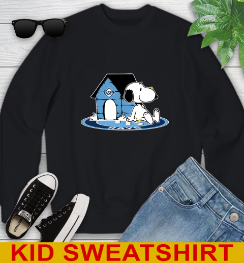 MLB Baseball Tampa Bay Rays Snoopy The Peanuts Movie Shirt Youth Sweatshirt 2