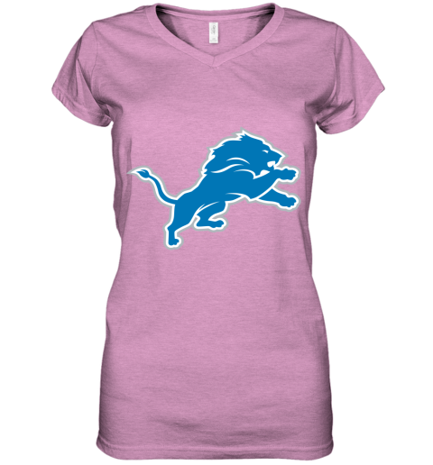 Detroit Lions NFL Pro Line by Fanatics Branded Blue Vintage Victory Women's V-Neck T-Shirt