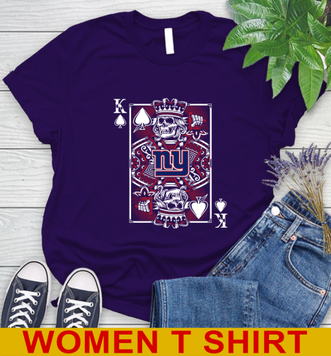 New York Giants NFL Football The King Of Spades Death Cards Shirt Women's T-Shirt 4