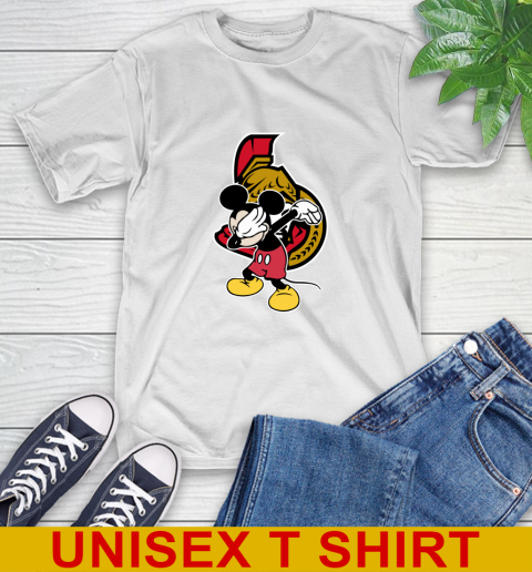 Ottawa Senators NHL Hockey Dabbing Mickey Disney Sports T-Shirt