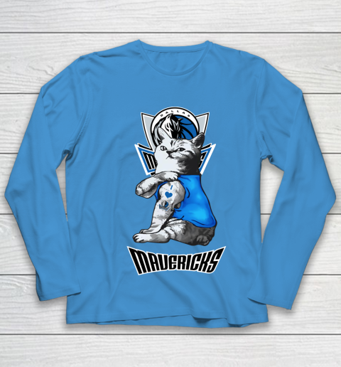 NBA Basketball My Cat Loves Dallas Mavericks Youth Long Sleeve 5