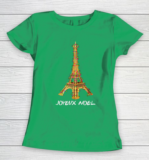 Joyeux Noel French Merry Christmas Eiffel Tower Women's T-Shirt 5