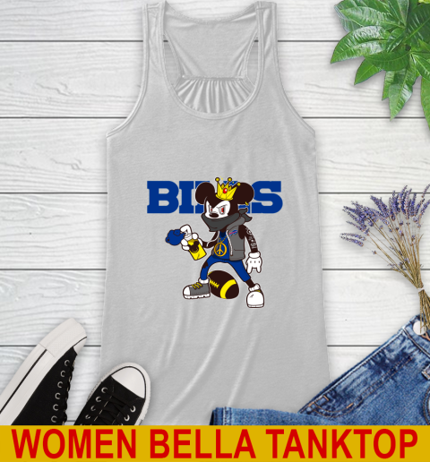 Buffalo Bills NFL Football Mickey Peace Sign Sports Racerback Tank