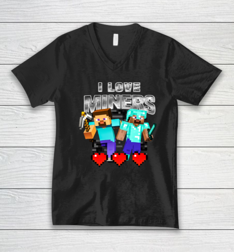 I Love Miners V-Neck T-Shirt
