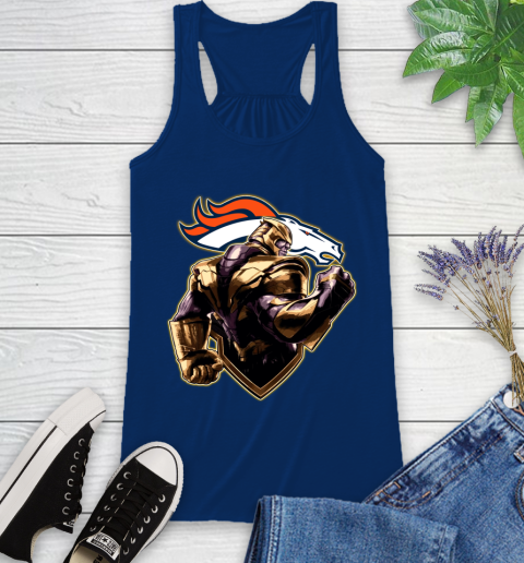 NFL Thanos Avengers Endgame Football Sports Denver Broncos Racerback Tank 9