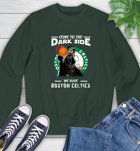 NBA Come To The Dark Side We Have Boston Celtics Star Wars Darth Vader Basketball Sweatshirt 12