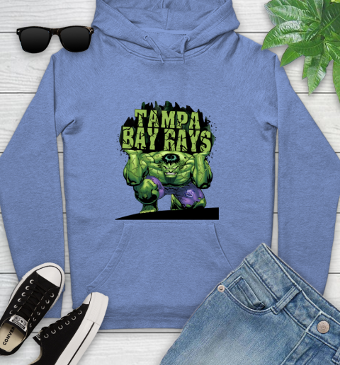 Tampa Bay Rays MLB Baseball Incredible Hulk Marvel Avengers Sports Youth Hoodie 12