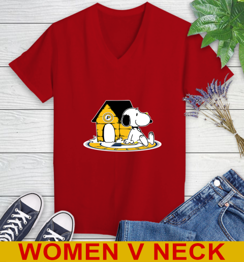 NBA Basketball Indiana Pacers Snoopy The Peanuts Movie Shirt Women's V-Neck T-Shirt 12