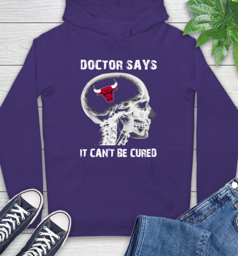 NBA Chicago Bulls Basketball Skull It Can't Be Cured Shirt Hoodie 5
