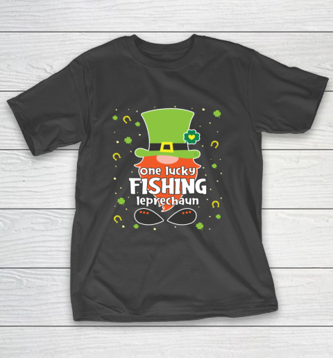Fishing Funny St Patricks Day Gnome Matching T-Shirt