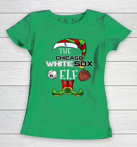 Chicago White Sox Christmas ELF Funny MLB Women's T-Shirt 5