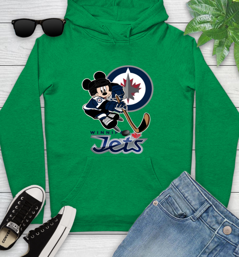 NHL Winnipeg Jets Mickey Mouse Disney Hockey T Shirt Youth Hoodie 7