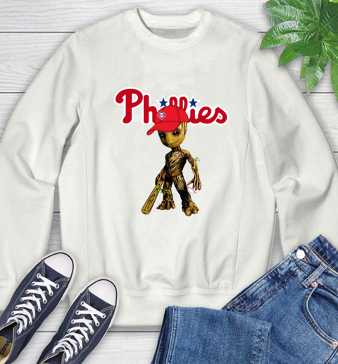MLB Philadelphia Phillies Groot Guardians Of The Galaxy Baseball Sweatshirt