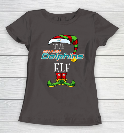 Miami Dolphins Christmas ELF Funny NFL Women's T-Shirt 7