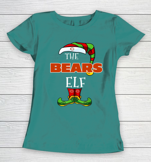 Chicago Bears Christmas ELF Funny NFL Women's T-Shirt 10
