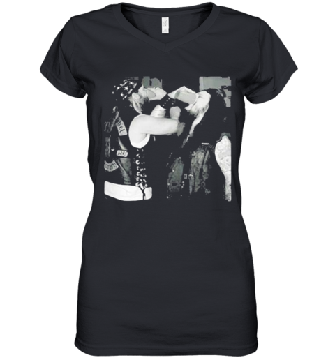 Zakk Wylde And Dimebag Darrell Hug Women's V-Neck T-Shirt
