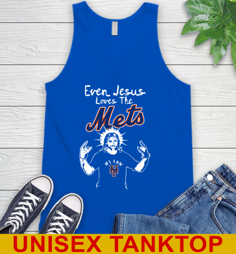 New York Mets MLB Baseball Even Jesus Loves The Mets Shirt Long