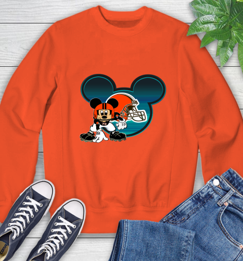 NFL Cleveland Browns Mickey Mouse Disney Football T Shirt Sweatshirt 4