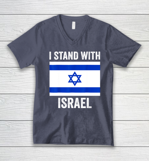 I Stand With Israel  Free Israel V-Neck T-Shirt 6