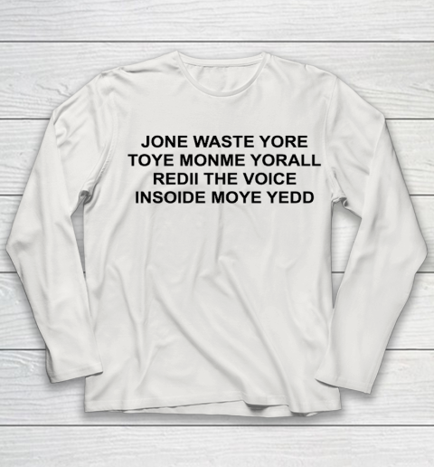 Jone Waste Yore Funny I Miss You Blink 182 Youth Long Sleeve 8