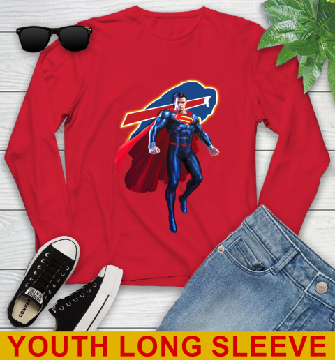 NFL Superman DC Sports Football Buffalo Bills Youth Long Sleeve 11