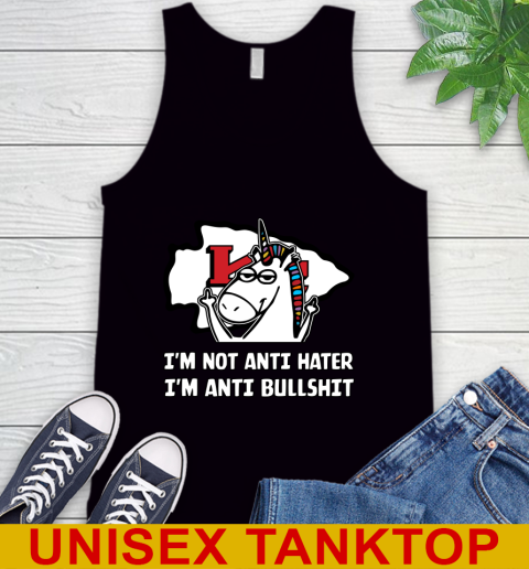 Kansas City Chiefs NFL Football Unicorn I'm Not Anti Hater I'm Anti Bullshit Tank Top 2