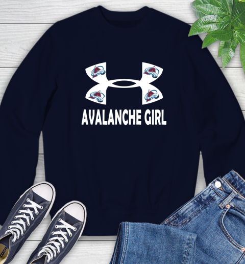 NHL Colorado Avalanche Girl Under Armour Hockey Sports Sweatshirt 2