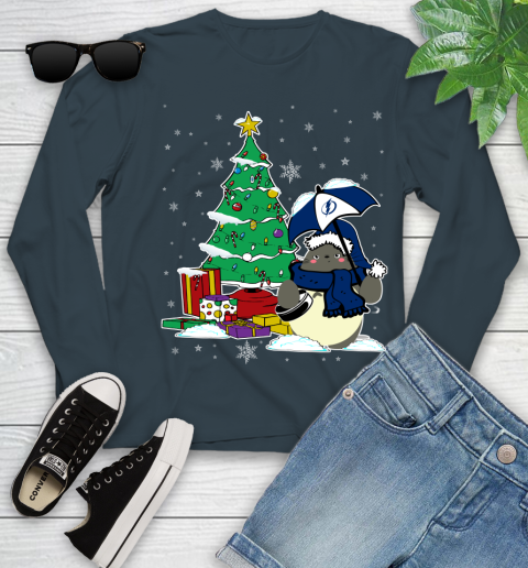 Tampa Bay Lightning NHL Hockey Cute Tonari No Totoro Christmas Sports Youth Long Sleeve 9