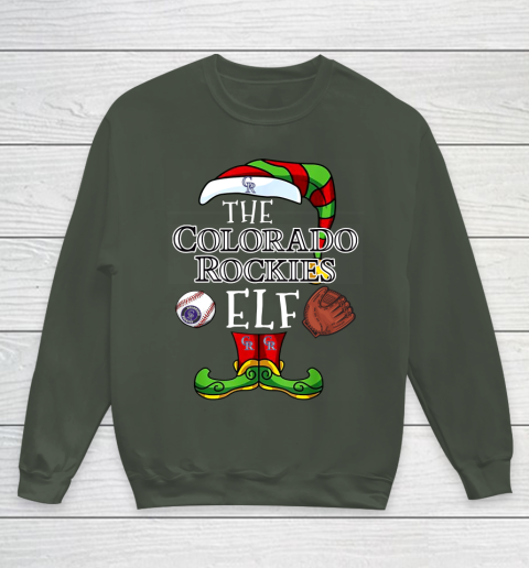 Colorado Rockies Christmas ELF Funny MLB Youth Sweatshirt 8
