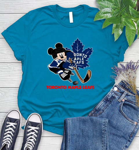 NHL Toronto Maple Leafs Mickey Mouse Disney Hockey T Shirt Women's T-Shirt 7