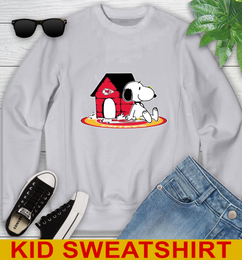 NFL Football Kansas City Chiefs Snoopy The Peanuts Movie Shirt Youth Sweatshirt 4