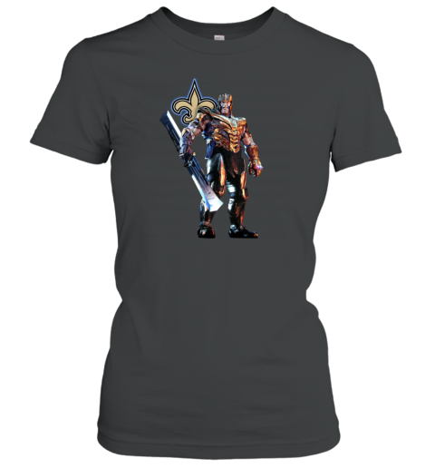 NFL Thanos Marvel Avengers Endgame Football New Orleans Saints Women's T-Shirt