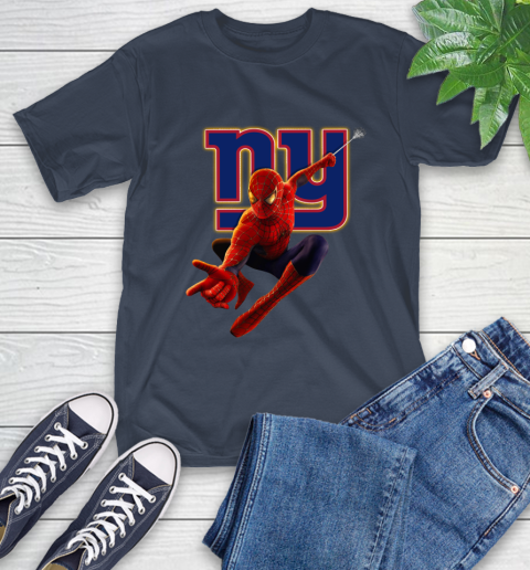 NFL Spider Man Avengers Endgame Football New York Giants T-Shirt 4
