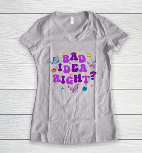 Bad Idea Right Guts Tour 2024 Women's V-Neck T-Shirt