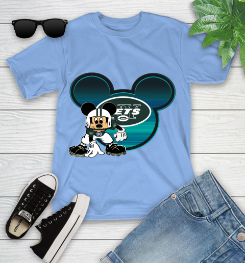 NFL New York Jets Mickey Mouse Disney Football T Shirt Youth T-Shirt 11