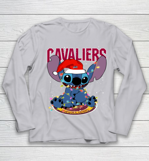 Cleveland Cavaliers NBA noel stitch Basketball Christmas Youth Long Sleeve 3