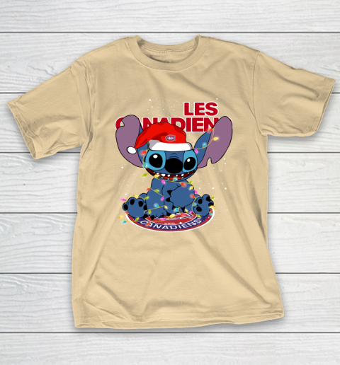 Montreal Canadiens NHL Hockey noel stitch Christmas T-Shirt 5