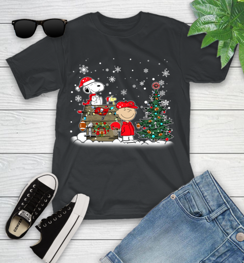NFL Tampa Bay Buccaneers Snoopy Charlie Brown Christmas Football Super Bowl Sports Youth T-Shirt