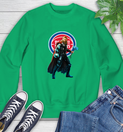 NBA Thor Avengers Endgame Basketball Detroit Pistons Sweatshirt 6