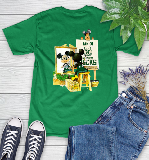 NBA Basketball Milwaukee Bucks Mickey Drawing Shirt 88
