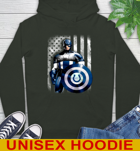Indianapolis Colts NFL Football Captain America Marvel Avengers American Flag Shirt Hoodie 12