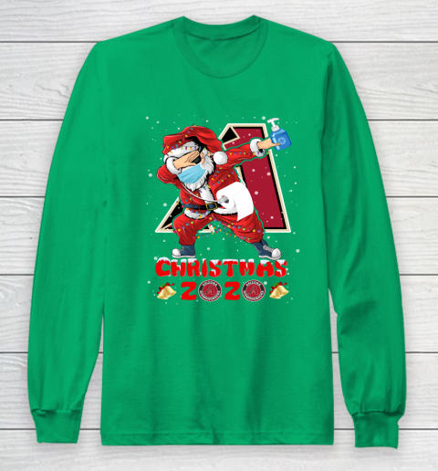 Arizona Diamondbacks Funny Santa Claus Dabbing Christmas 2020 MLB Long Sleeve T-Shirt 4